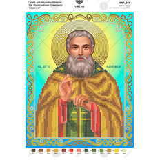изображение: икона, вышитая бисером, Святой Преподобный Александр Свирский