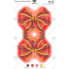 фото: заготовка для вышивки бисером новогодней игрушки Бант