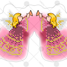 фото: заготовка для вышивки бисером новогодней игрушки Ангел