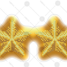 фото: заготовка для вышивки бисером новогодней игрушки Звезда