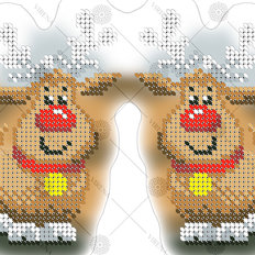 фото: заготовка для вышивки бисером новогодней игрушки Олень