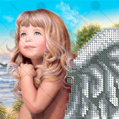 фото: картина, вышитая бисером, Ангел