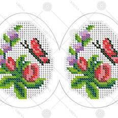 фото: заготовка для вышивки бисером, пасхальное яйцо