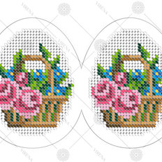 фото: заготовка для вышивки бисером, пасхальное яйцо