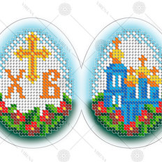 фото: заготовка для вышивки бисером, пасхальное яйцо