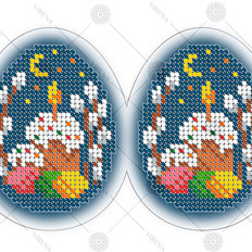 фото: заготовка для вышивки бисером, пасхальное яйцо