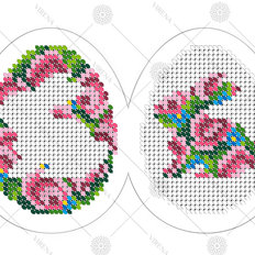 фото: заготовка для вышивки бисером, пасхальное яйцо