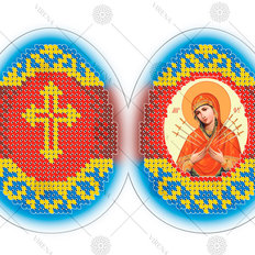 фото: заготовка для вышивки бисером, пасхальное яйцо