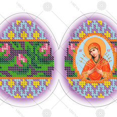 фото: заготовка для вышивки бисером, пасхальное яйцо