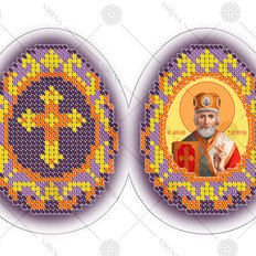 фото: заготовка для вышивки бисером, пасхальное яйцо