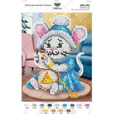 фото: картина, вышитая бисером, Мышка