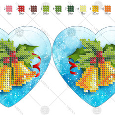 фото: заготовка для вышивки бисером новогодней игрушки Новогодний колокольчик