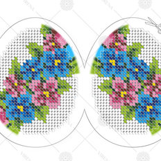 фото: заготовка для вышивки бисером, пасхальное яйцо