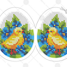 фото: заготовка для вышивки бисером, пасхальное яйцо