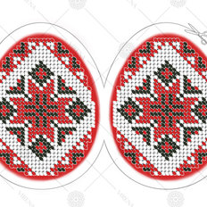 фото: заготовка для вышивки бисером, пасхальное яйцо