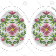 фото: заготовка для вышивки бисером, пасхальное яйцо