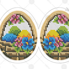 фото: заготовка для вышивки бисером, пасхальное яйцо