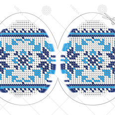 фото: заготовка для вышивки бисером, пасхальное яйцо