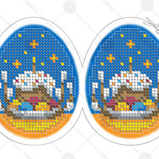 фото: заготовка для вышивки бисером, пасхальное яйцо