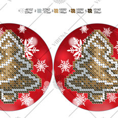 фото: заготовка для вышивки бисером новогодней игрушки Снегирь