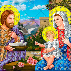 изображение: схема для вышивки бисером Святое Семейство