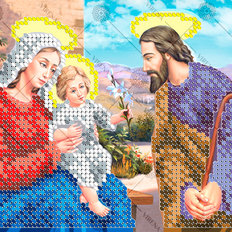 изображение: икона для вышивки бисером Святое Семейство