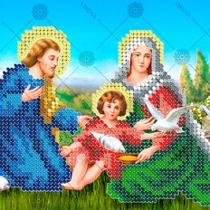 изображение: схема для вышивки бисером Святое Семейство