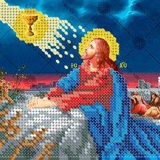 изображение: икона для вышивки бисером Моление о Чаше