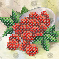 фото: картина, вышитая бисером, Ягоды