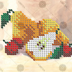 изображение: картина, вышитая бисером, Груши