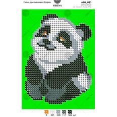 фото: картина, вышитая бисером, Панда фото: картина, вышитая бисером, Панда