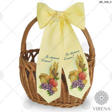 фото: бант на Спас для вышивания бисером, мёд и колосья