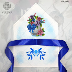 фото: платок на пасхальный букет для вышивки бисером