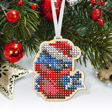 фото: игрушка деревянная новогодняя для вышивки бисером по дереву
