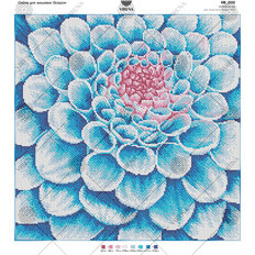 фото: картина, вышитая бисером, Квадрат Георгина