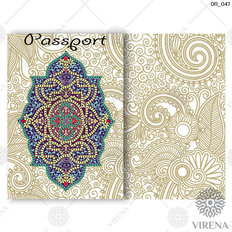 фото: сшитая обложка на паспорт с вышивкой бисером