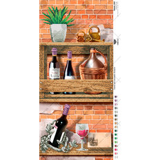 фото: картина, вышитая бисером, Винная полка