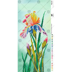 фото: картина, вышитая бисером, Ирис