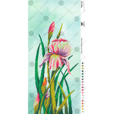 фото: картина, вышитая бисером, Ирис