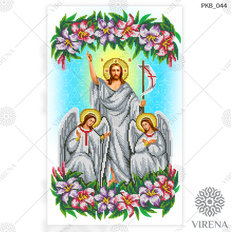 фото: рушник пасхальный для вышивания бисером, Иисус и Ангелы