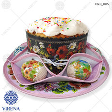 фото: схема для вышивки бисером Пасхальная салфетка