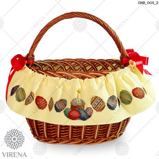 фото: пасхальная лента вокруг корзины для вышивания бисером, Яйца