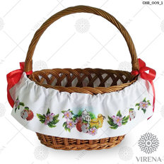 фото: лента на Спас вокруг корзины для вышивания бисером, Яблоки, мёд, храм