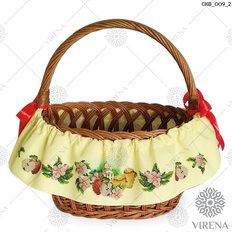 фото: лента на Спас вокруг корзины для вышивания бисером, Яблоки, мёд, храм