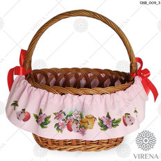 фото: лента на Спас вокруг корзины для вышивания бисером, Яблоки, мёд, храм