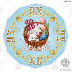 фото: схема для вышивки бисером Пасхальная салфетка