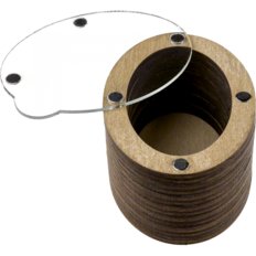 фото: деревянная шкатулка (мусорничка) для рукоделия