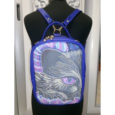 Пошитый рюкзак для вышивки бисером М1 С16 синий
