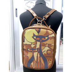Пошитый рюкзак для вышивки бисером М1 С17 коричневый