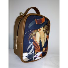 Пошитый рюкзак для вышивки бисером М1 С6 коричневый